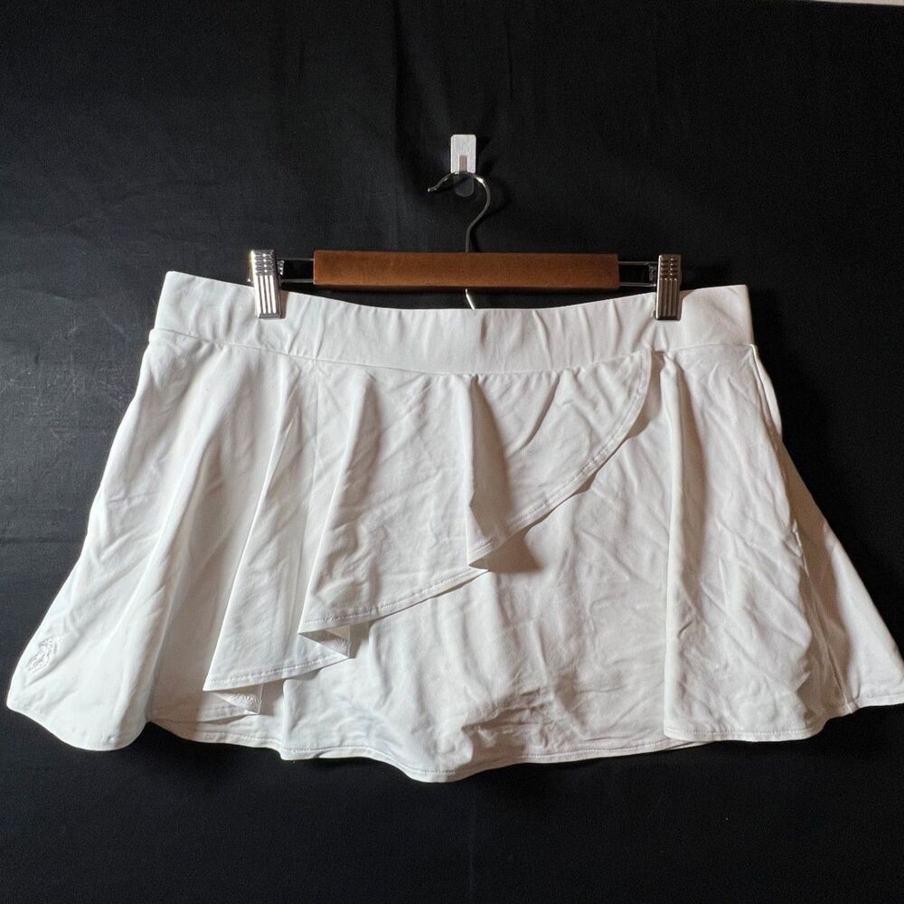 Polo Ralph Lauren Womens XL White Golf Skort Tennis Skirt Athletic Pleated Back